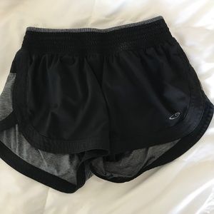 black workout shorts